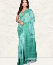 Sea Green Color Silk Saree