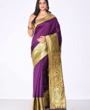 Purple Color Benarasi Saree