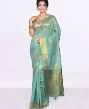 Sea Green Color Saree