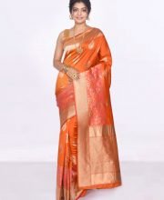 Orange Color Benarasi Saree