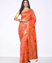 Orange Color Benarasi Saree