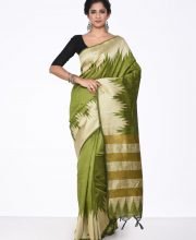 Green Color Raw Silk Saree