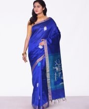 Royal Blue Color Raw Silk Saree