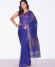 Royal Blue Color Jamdani Saree