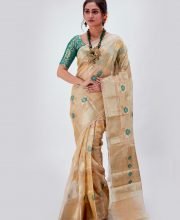 Golden Color Tissue Benarasi Saree