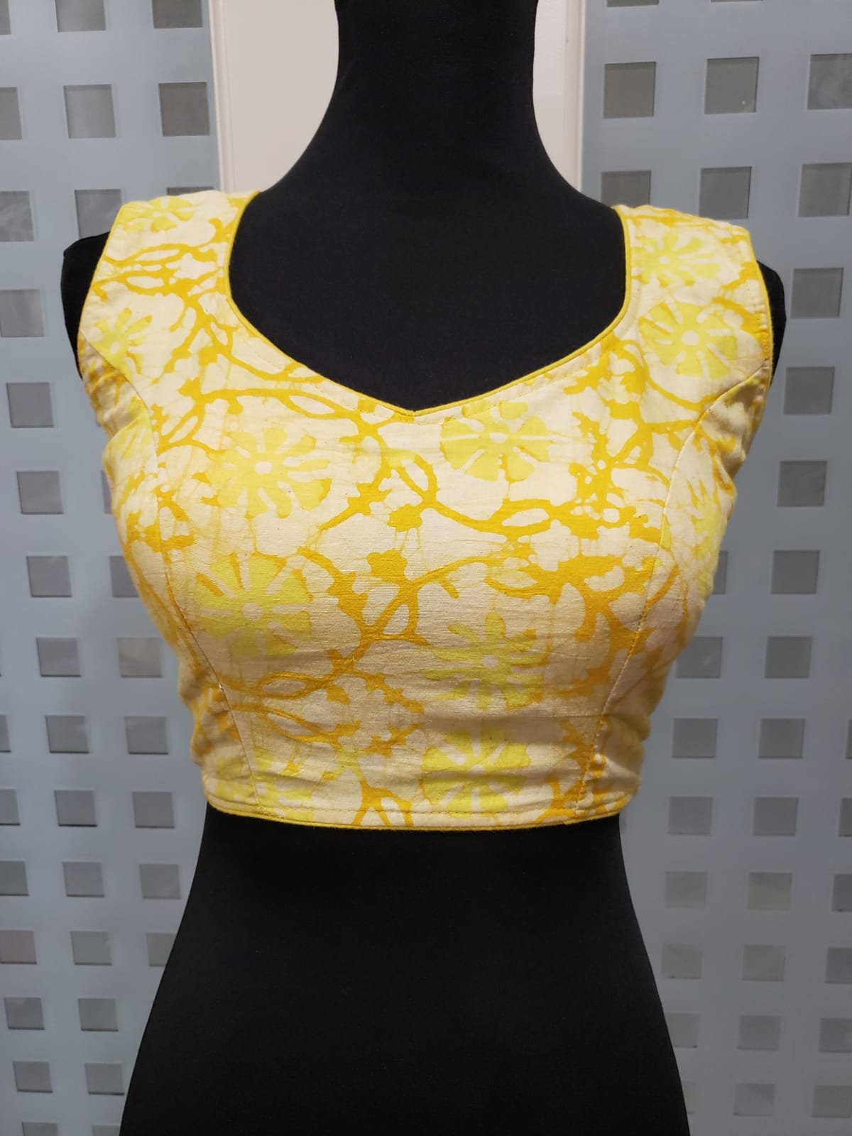 yellow color crop top