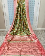 Printed Pure Ghicha Silk Saree