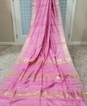 Dark Pink Color Ghicha Silk Saree