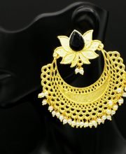 Matte Polish Chandbali Ear-Ring