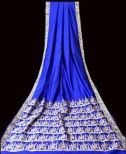 Royal Blue Color Baluchari Semi Silk Saree