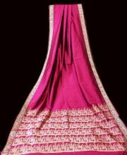 Magenta Color Baluchari Semi Silk Saree