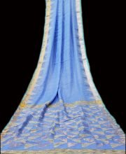 Blue Color Linen Jamdani Saree