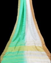 Light Mint Green Color Linen Cotton Saree