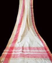 Cream Beige Color Semi Tussar Silk Saree