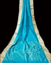 Blue Color Chanderi Silk Saree