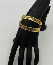 Rhodium Finish Designer Bangles