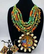 Multilayer Fabric Necklace Set