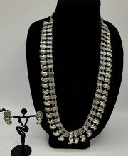 German Silver Necklace with Stud Earrings Set