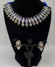 German Silver Wonderful Classy Necklace with Stud Earrings