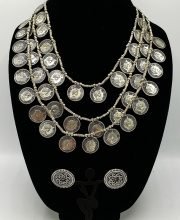German Silver Wonderful Classy Multi Layer Coin Necklace