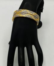 Gold Plated With Ad Stone Handcrafted Bangle