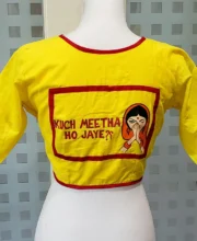 Yellow Color Rubia Hand-Painted Blouse
