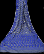 Blue Color Cotton Dhakai Jamdani Saree