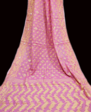 Pink Color Cotton Dhakai Jamdani Saree