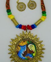 Muiti Color Krishna Dokra  Necklace set
