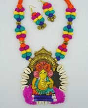 Multi Color Ganesh Necklace set