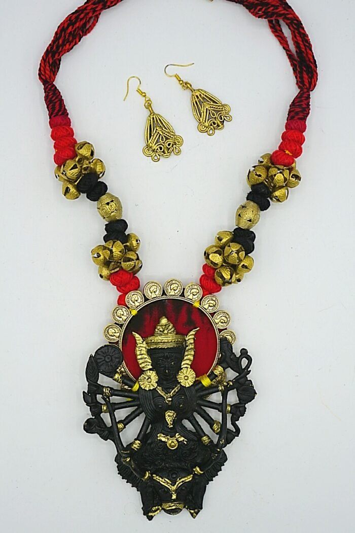 Dokra sales durga pendant