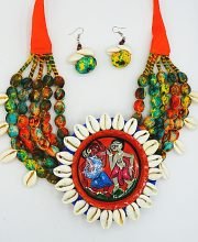 Tikuli Art Fabric Necklace Set