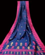 Navy Blue Color Silk Saree