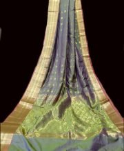 Grey Color Kanchipuram Silk Saree