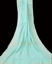 Light Tiffany Blue Color Cotton Khadi Saree