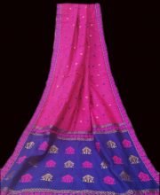 Magenta Pink Color Assam Silk Saree