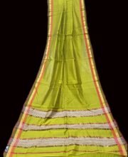 Moss Green Color Maheshwari Silk Saree