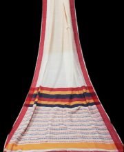 Daisy White Color Handloom Cotton Saree