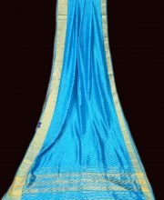 Cerulean Blue Color Blended Silk Saree