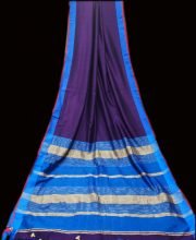 Purple Color Linen Cotton Saree