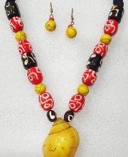 Multicolor Wonderful Classy Stone Beads Necklace Set with Nice Conch Shell Pendant