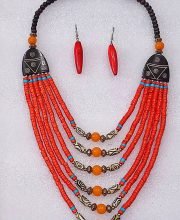 Multicolor Wonderful Classy Stone Beads Multi Layer Necklace Set
