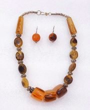 Carmel Brown Wonderful Classy Stone Beads Necklace Set