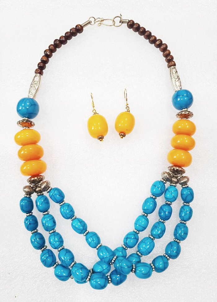 Cerulean Circle Beaded Necklace Cerulean Circle Beaded Necklace