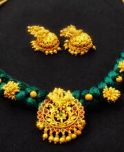 Gold Plated Choker Necklace Set