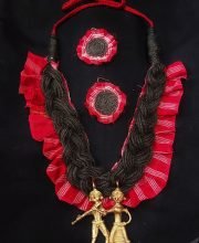 Fabric and Thread Jewelry is Fully Handcrafted Ethnic Traditional Indian Cultural Art Jewelry set
