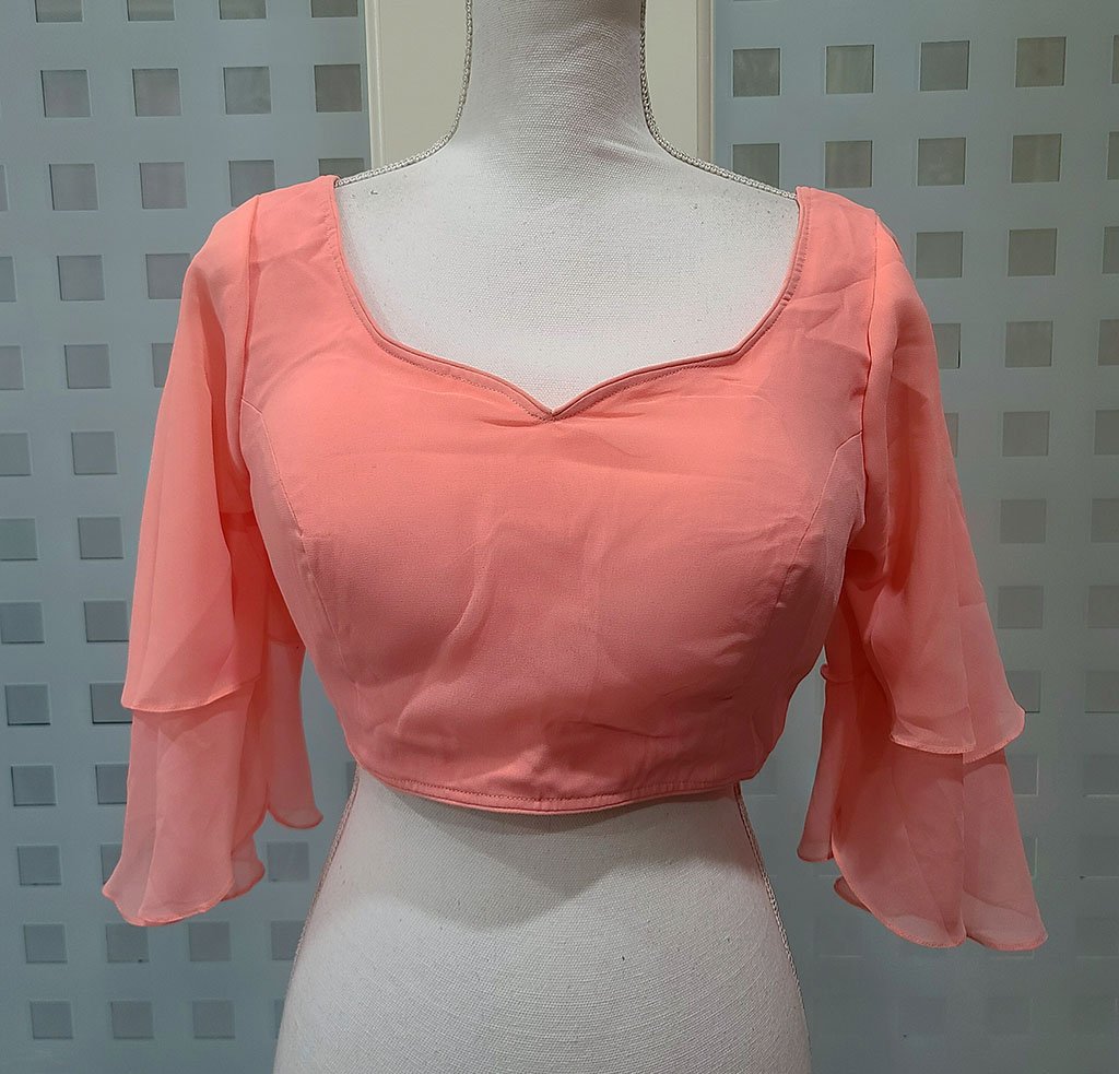Peach Color Georgette Blouse | Ritz Fashion Trendz