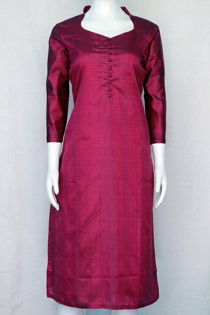 Plain Silk Kurtis | 3d-mon.com