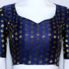 Navy Blue Color Satin Benarasi Blouse