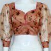 Peach Multi Color Organza Blouse